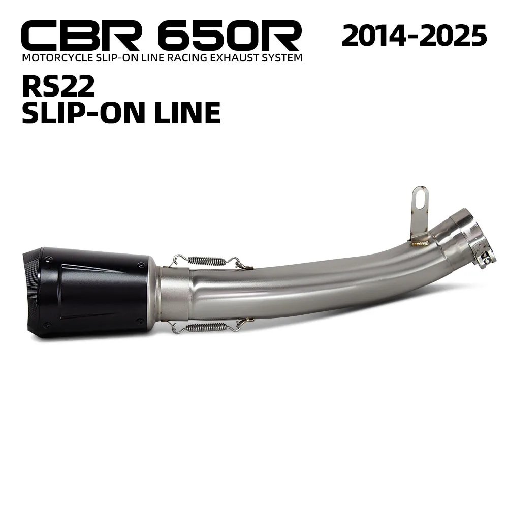 

Motorcycle Slip on Line Exhaust Muffler Connect Adapter Middle Link Pipe For Honda CBR650R CBR650F CB650R CB650F 2014-2025