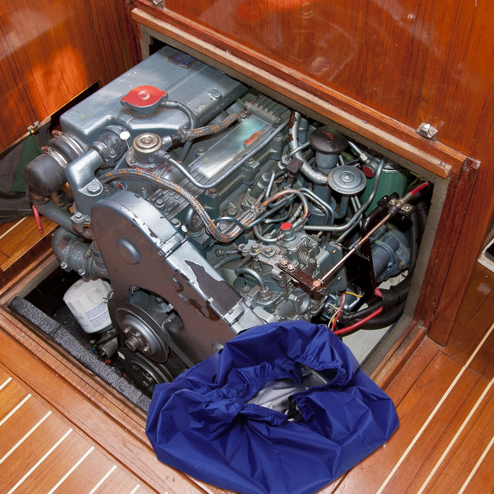 

Durable Kayak Motor Uv Resistant Engine Protector Elastic Strap Foldable Cover For Canoe Fishing Boat Outdoor Use Protective