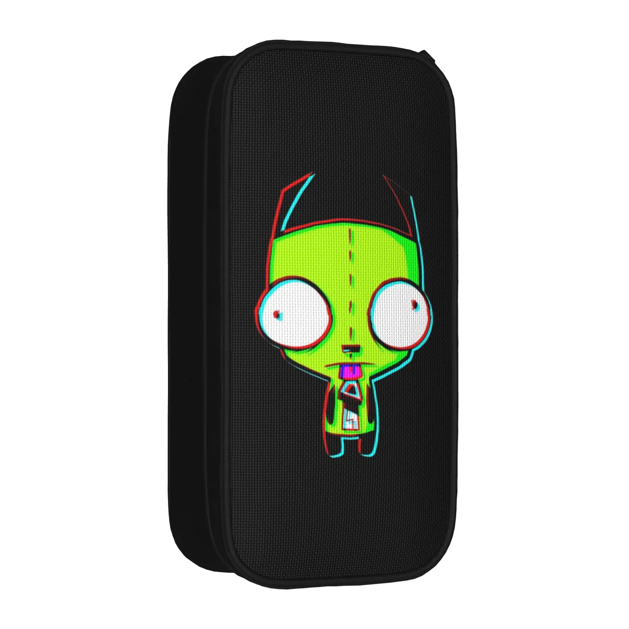 Gir Invaders Zim Cartoon Pencil Cases Cute  Pen Holder Bag Girls Boys Big Capacity School Supplies Gift Pencil Pouch