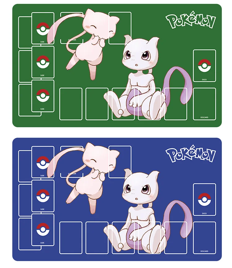 60*35*0.2Cm Cartoon Anime Pokemon Mew Card Battle Single Tcg Game Mat PTCG Game Table Mat Card Mat Collection Toys Gift