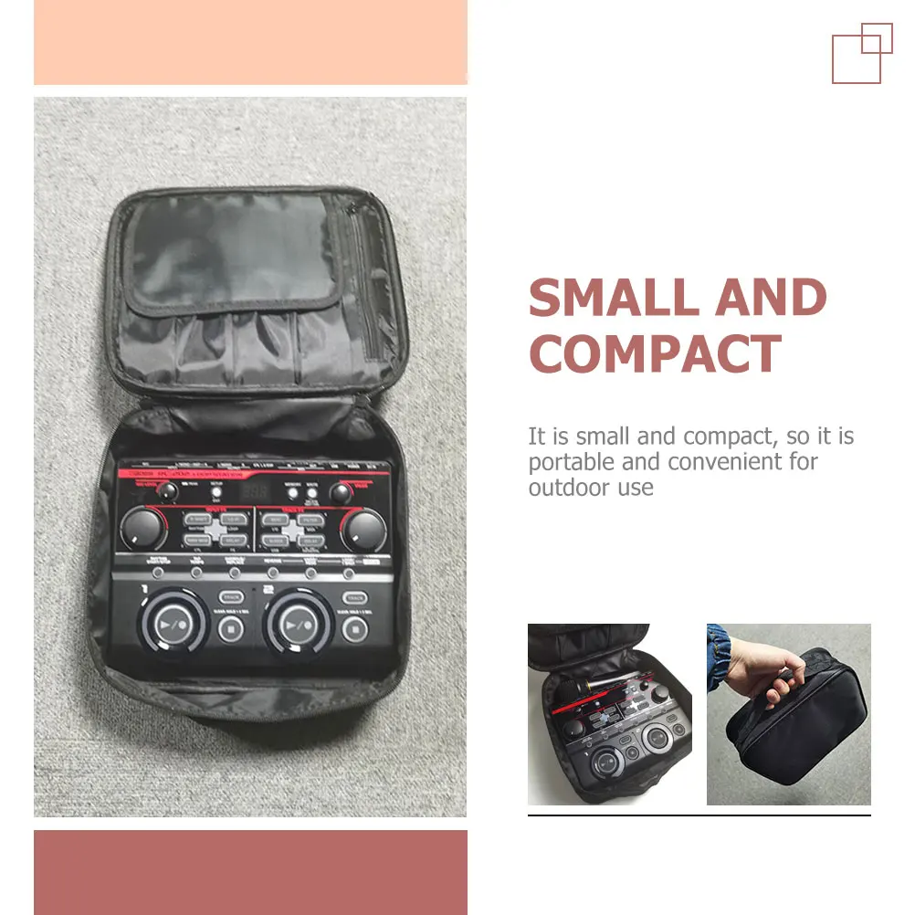 

Portable Effects Pack Effector Holder Storing Bag for Audio Pouch Black Storage Container Organizer Travel