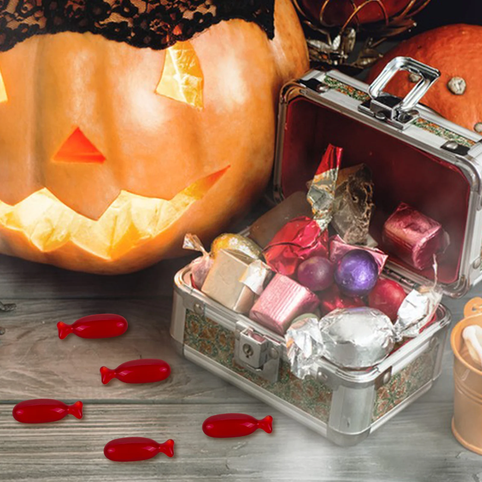 

5Pcs Halloween Fake Blood Realistic Simulation Props Party Horror Makeup Gruesome Wounds Theatrical Special Effects Cosplay