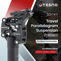 TESNO tija de sillín de bicicleta con amortiguador 27,2/30,9/31,6mm suspensión de tija de sillín de bicicleta de montaña tubo de sillín de bicicleta de cuatro eslabones 350mm