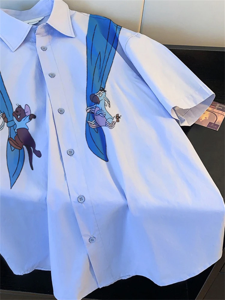 Losse ort Sve irt Koreaanse Sle Design Zomer Lui Paar irt Dames Heren Fun Anti-Aging Stand Kraag