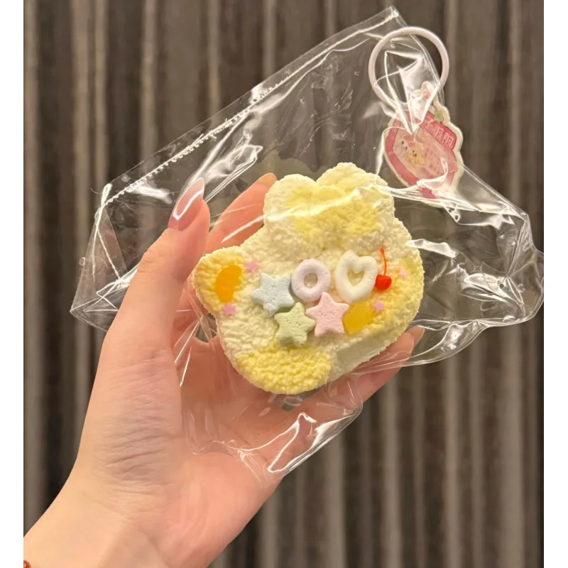 

1Pc Soft toy with YOGURT PUREE like texture - CAT TOAST shaped to relieve stress - Food grade silicone