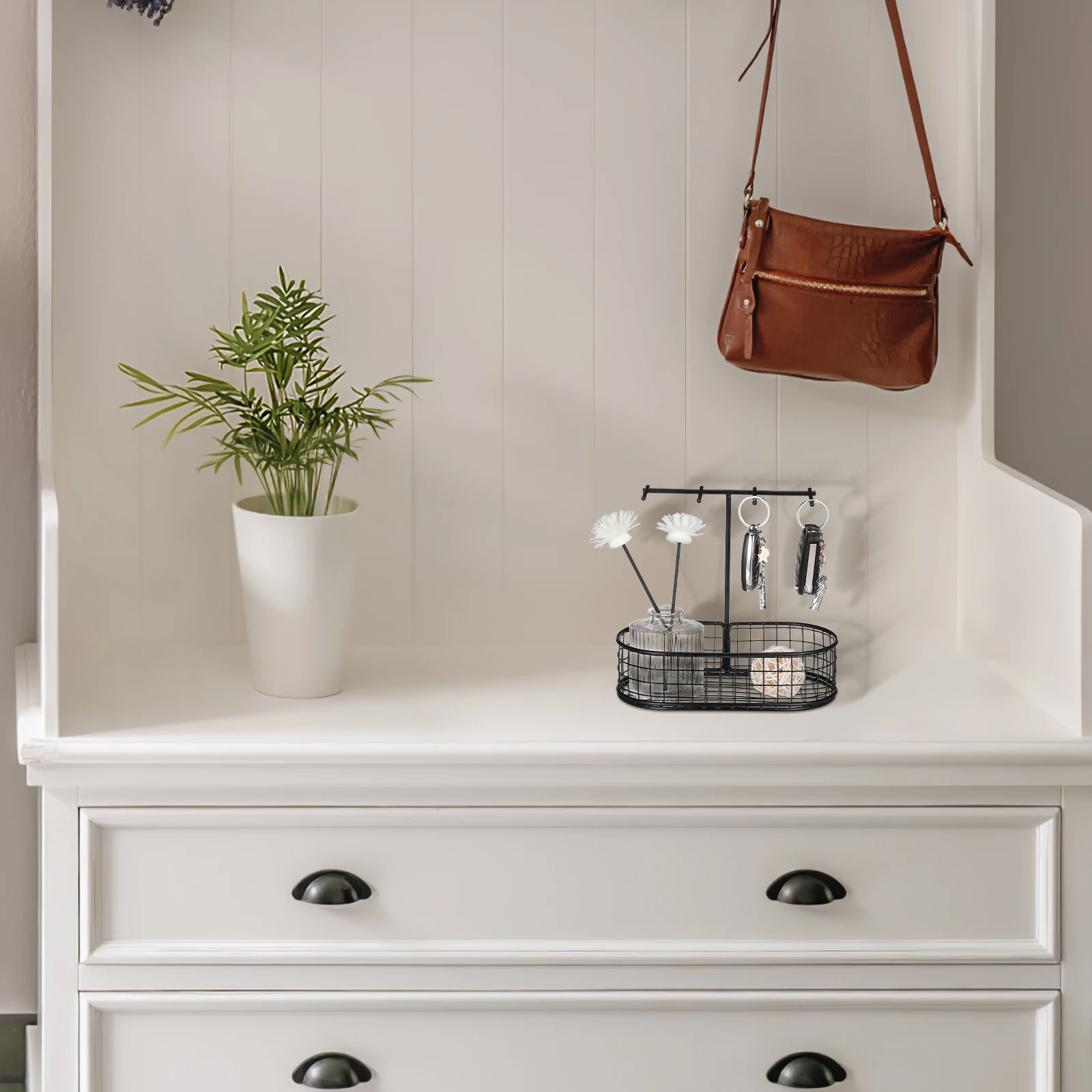 

Key Storage Decoration Modern Metal Key Holder for Table Entryway Stand Heavy Duty Compact Tray Organzier Wall Mount