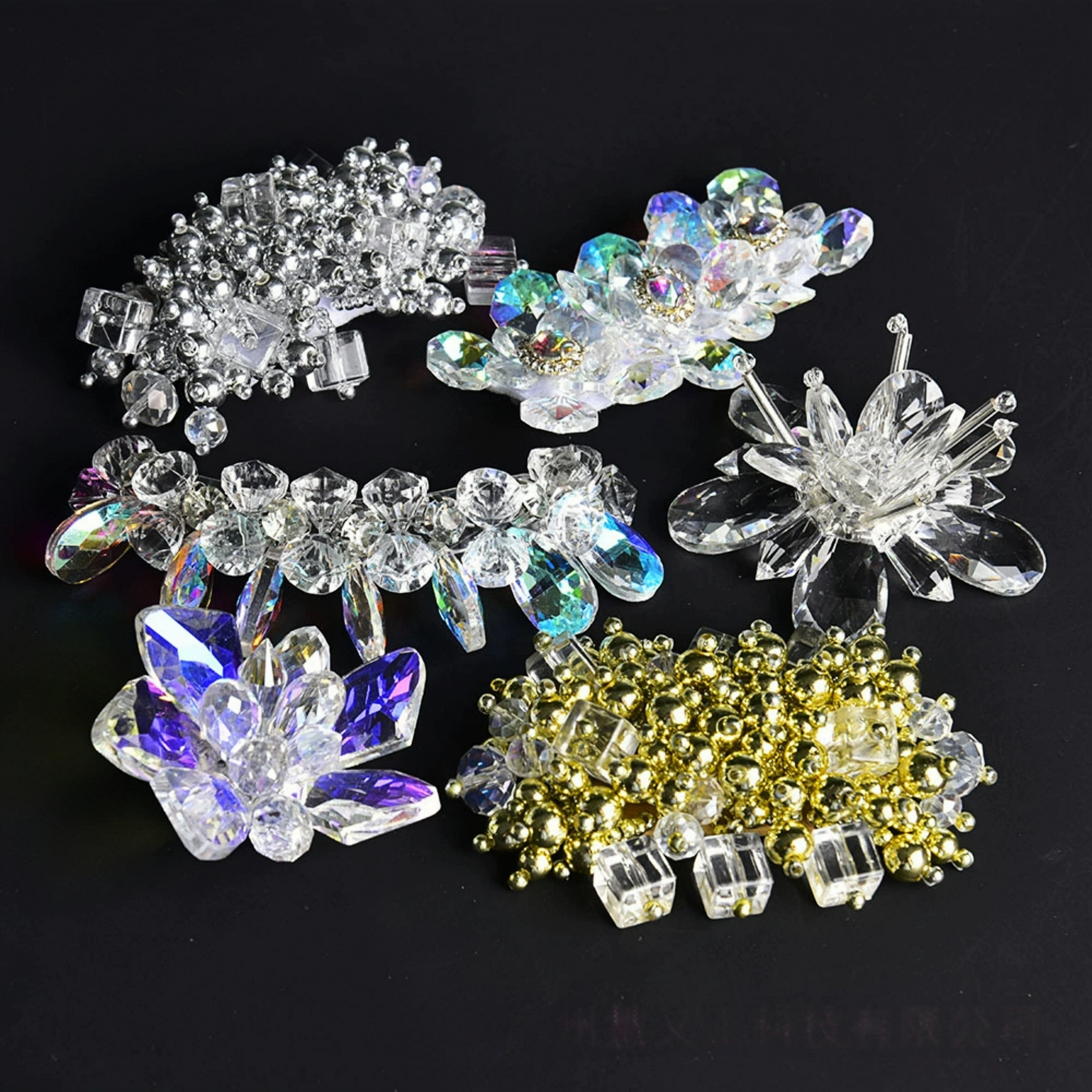

2Pcs Beautiful Crystal Flower Bridal Wedding Party Shoes Accessories Sew On Patches Diy High Heels Shoes Rhinestone Decorations