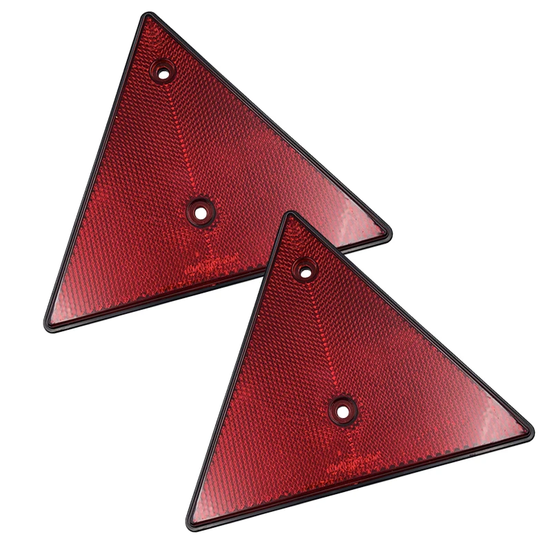 10 Pcs Trailer Reflector Set Round Triangle Reflector Side Spotlight Truck Caravan Safety Mark Signal Rear Position Reflective