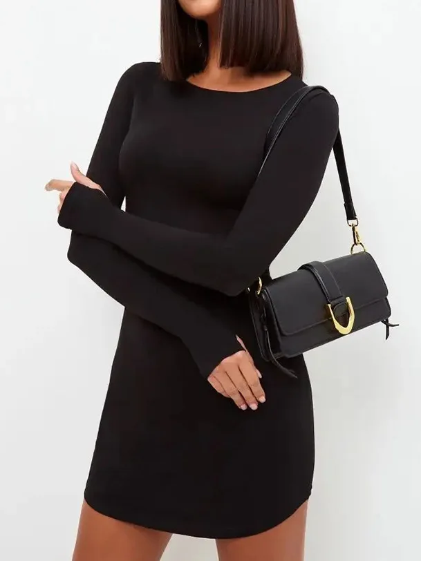 Abiti Abito da donna Halloween Autunno Patchwork in poliestere Manica a pipistrello Taglio al sbieco Vita in seta Contrasto Artistico Chic Alla moda