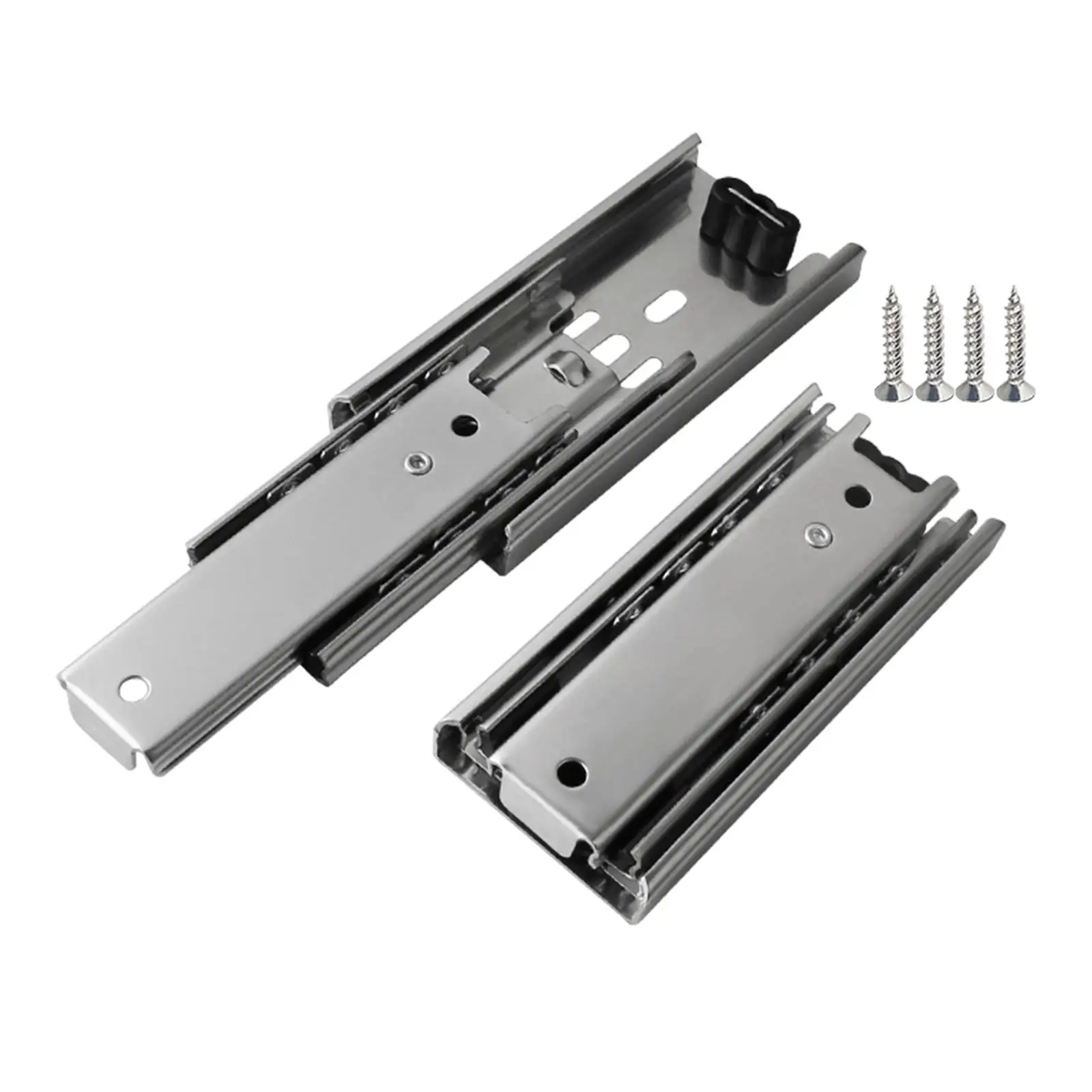 Drawer Runners Steel Heavy Duty Rails Tracks Guide Glides for Easy Installation Furniture Drawers Repair