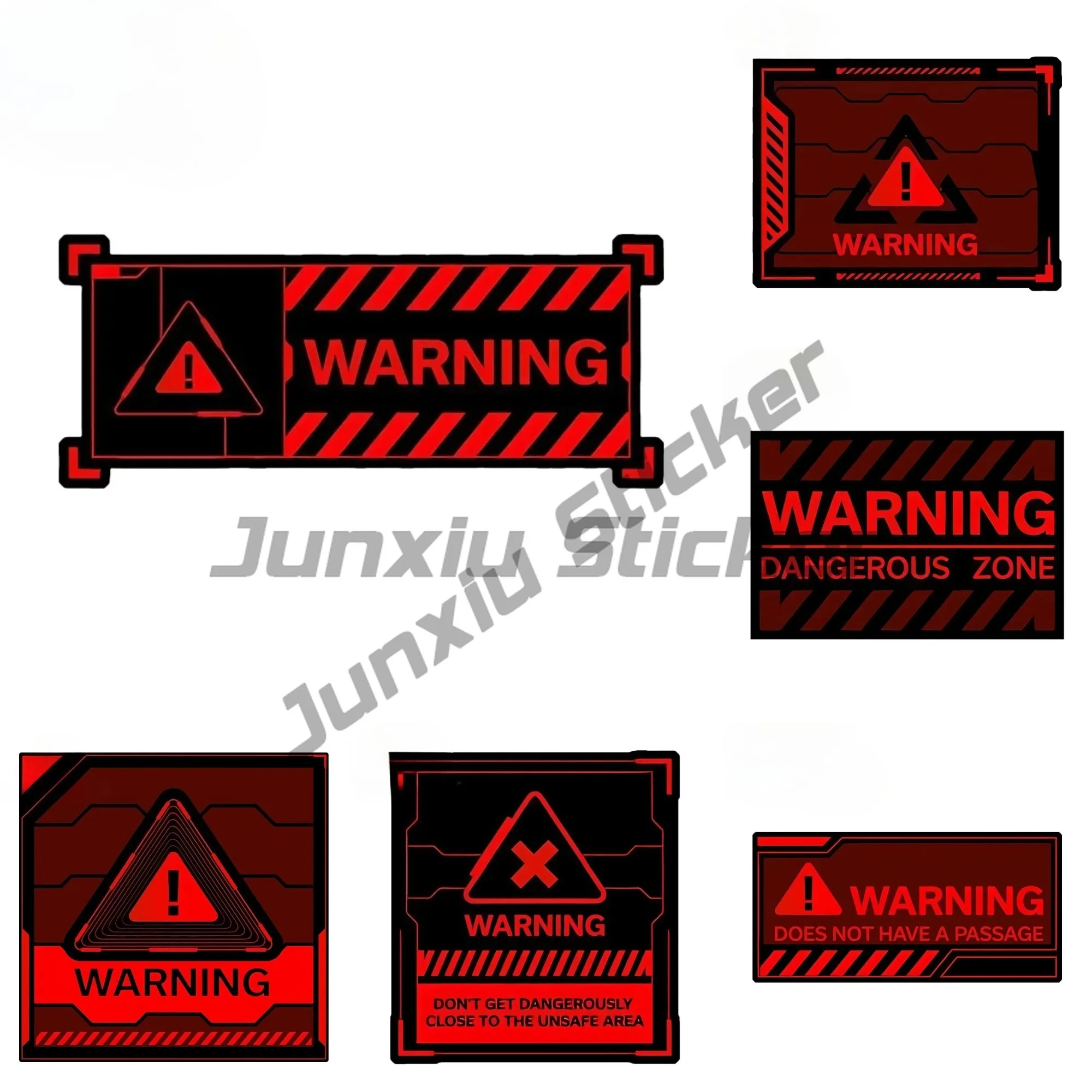 

Mechanical Wind Warning Car Stickers Danger Funny Cool Trunk Waterproof Windows Decal Refrigerators Sunscreen Decor