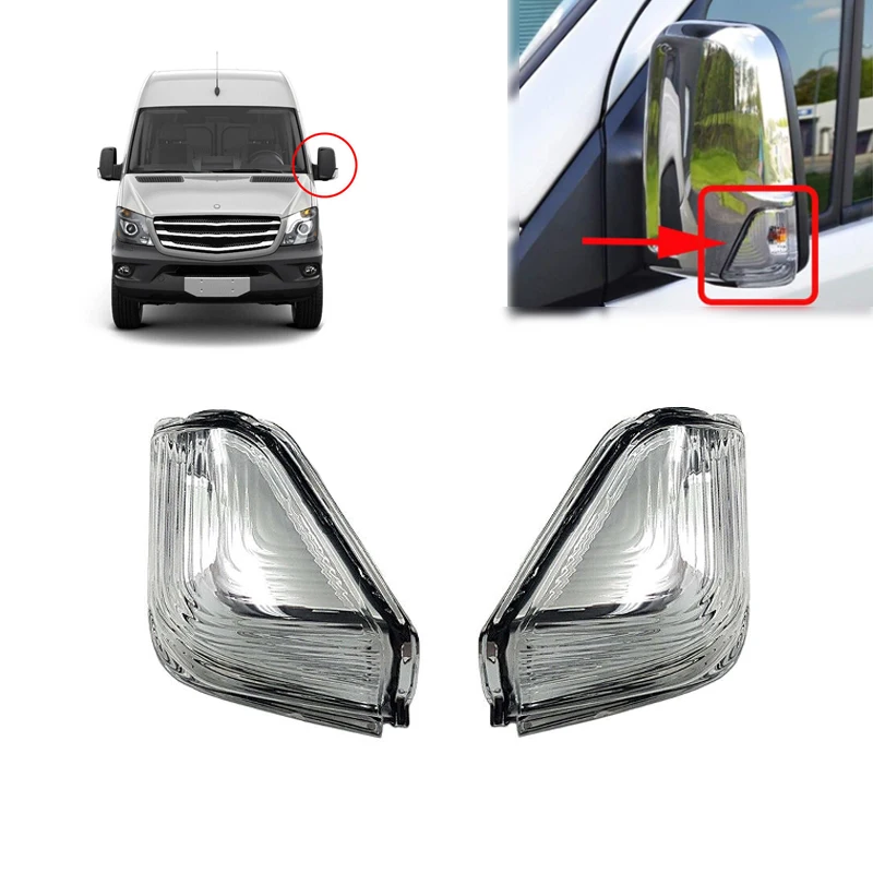 

For VW Crafter Mercedes-Benz Sprinter A0018229020 Van Left Right Side Mirror Turn Signal Indicator Lamp No Bulb Car Accessories