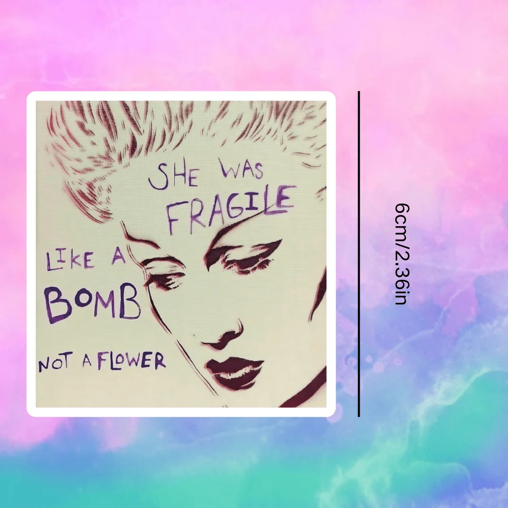 1Pc Holographic Feminist Quote Stickers Vintage Waterproof Vinyl for Car Window Laptop Water Bottle
