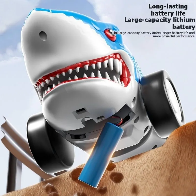 Shark RC Car For Kids:LED Lighted, 2.4Ghz Remote Control Vehicle Featuring 360° Spins, Ideal For Boys& Girls Ages 3 To 6