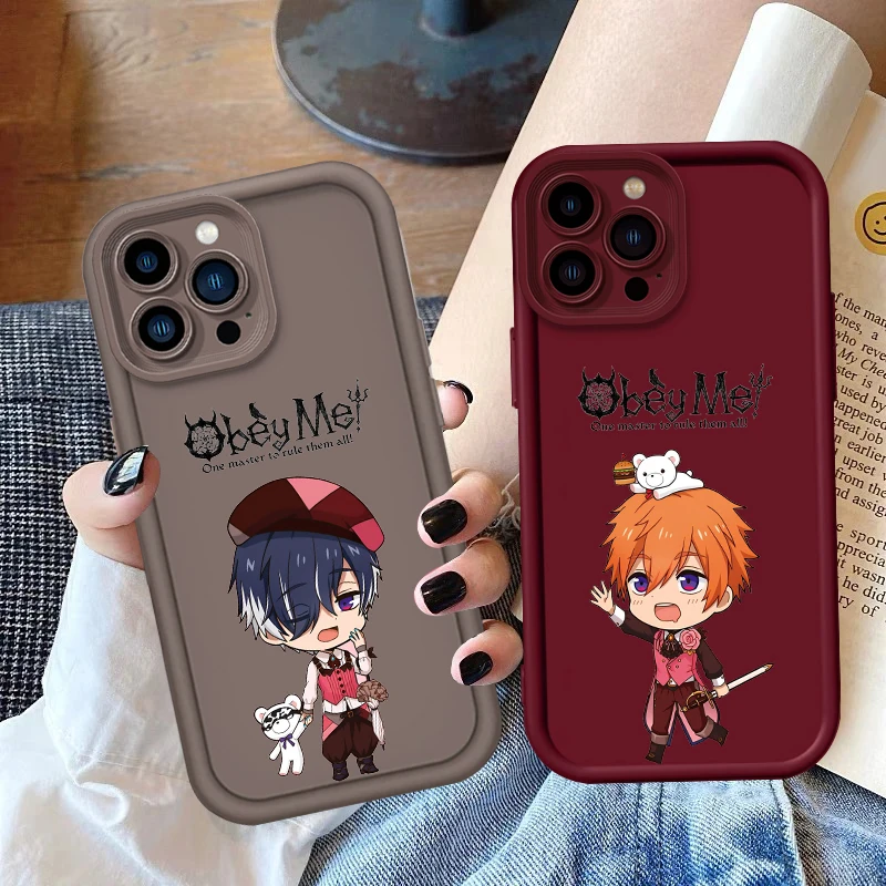 Obey Me Anime Cute Eye Ladder For Apple iPhone 15 14 13 12 11 XS XR X Pro Max Plus Back Phone Case