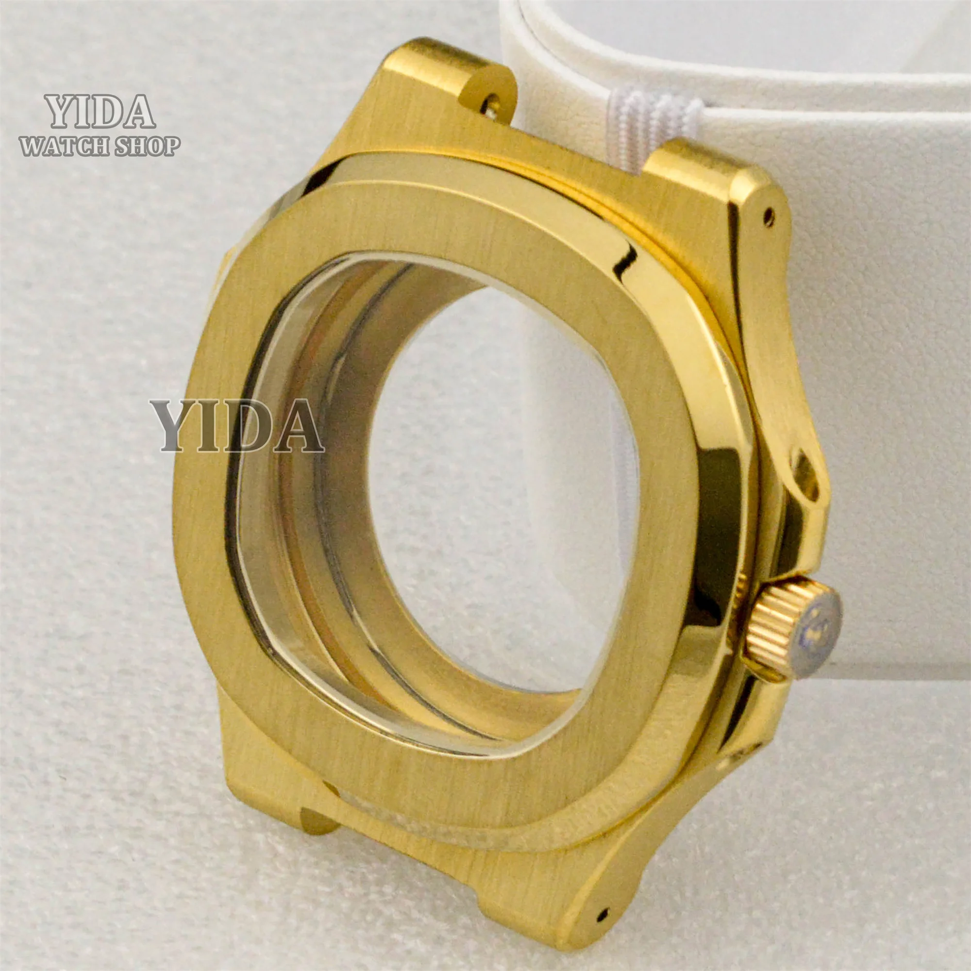 Cassa per orologio NH35 in acciaio inossidabile da 41 mm Vetro zaffiro per Nautilus fit NH34 NH35 NH36 NH38 Accessori per movimento Mod Custodia per orologio