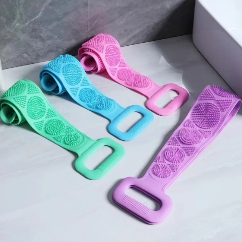 Silikon-Körperschwamm, Peeling-Rückenwäscher zum Peeling, Massieren, Entspannen, Ganzkörper-Badewerkzeuge für Männer und Frauen