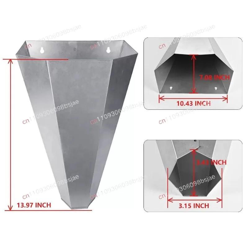 Heavy Metal Poultry Cone Poultry Flat Back Funnel Cone Poultry Restraint Cone