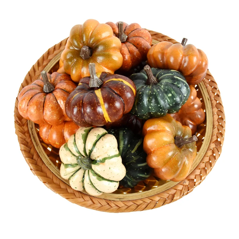 Artificial Pumpkin Fake Simulation Vegetable Thanksgiving Decoration Halloween Party Props DIY Crafts for Home Farmhouse Harvest