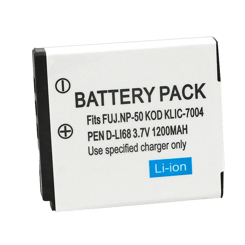 1200mAh NP-50 D-Li68 NP50 DLi68 bateria KLIC-7004 + ładowarka USB z wyświetlaczem LCD do Fujifilm X10 X20 F200EXR F75EXR F70EXR F80EXR