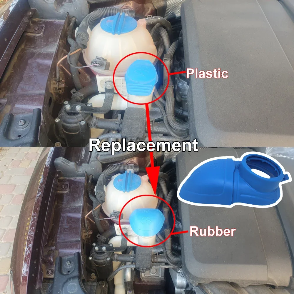 Reemplazo de la tapa de la botella del depósito de fluido del limpiaparabrisas del coche para VW Scirocco, 2008, 2009, 2010, 2011, 2012 - 2017