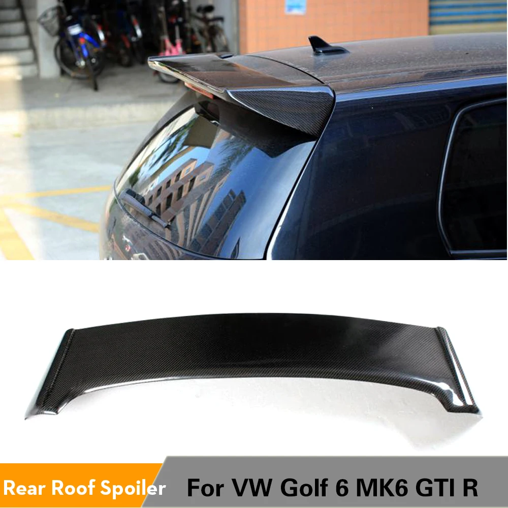 Rear Roof Spoiler Window Lip Wings for Volkswagen VW Golf 6 VI MK6 GTI and R20 Only 2010 2011 2012 2013 Carbon Fiber / FRP