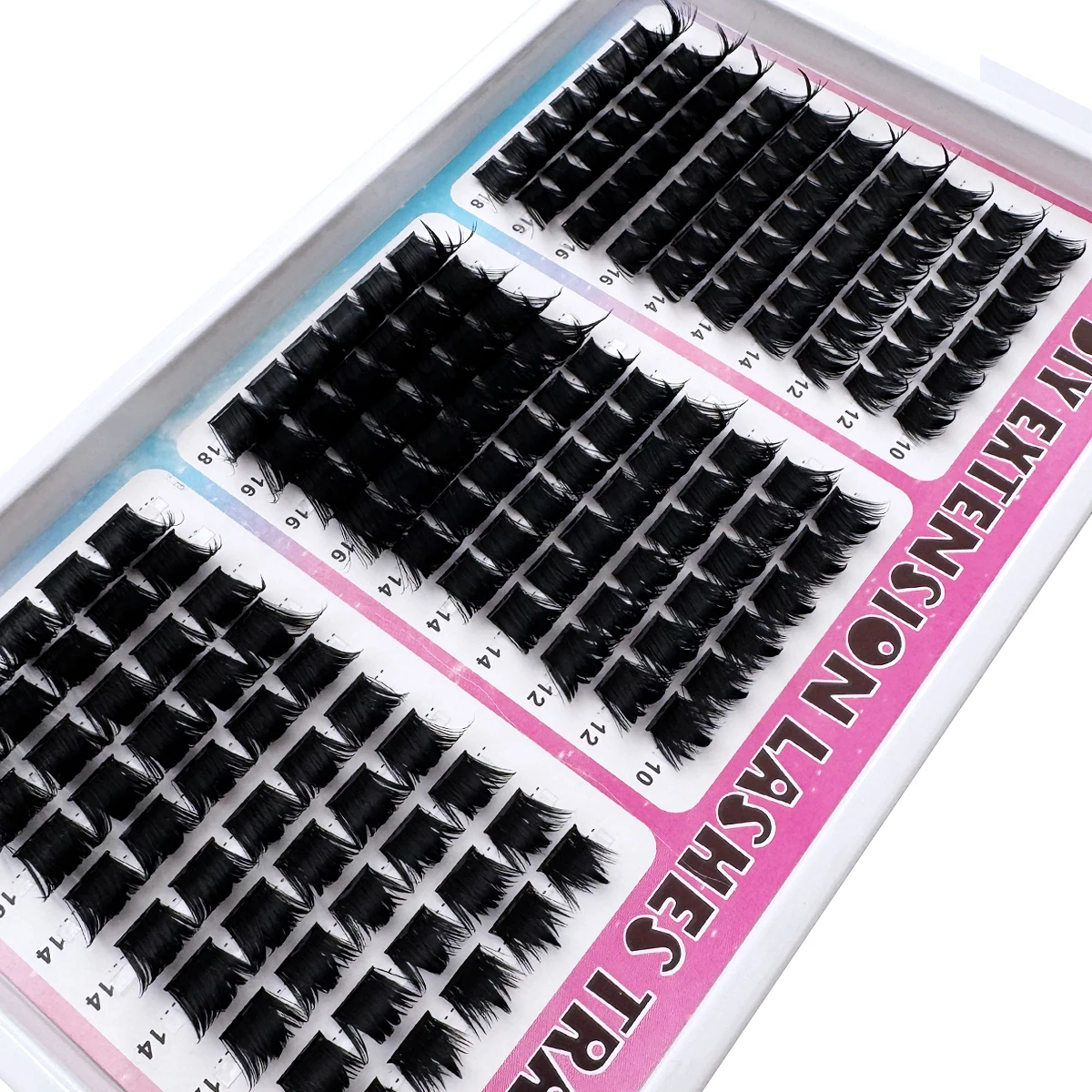 300D-60D Spikes Lash Cluster Wimpernverlängerungen 180 Stück/260 Stück Dicke, Stachelige Einzelwimpern 10-18mm Mega Wispy DIY für Zuhause – Detail 4