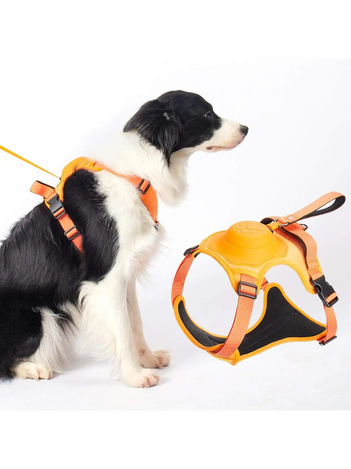 

Dog Harness With Built-in Retractable Leash, Auto Locking And Zero Pull Control, Adjustable Strap, Suitable For Small And Medium