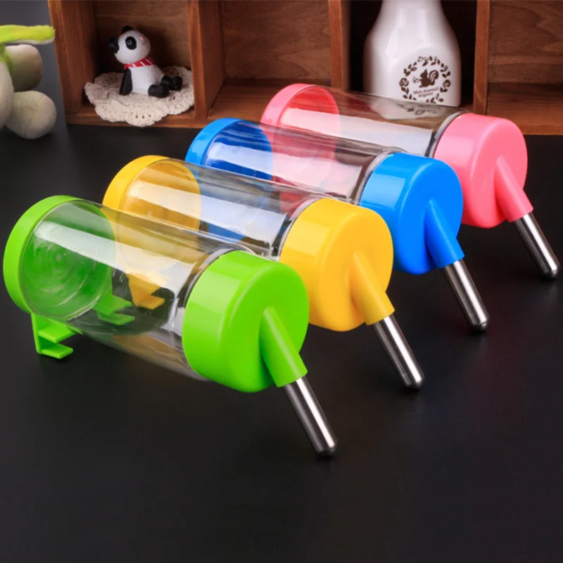

400ml Pet Water Bottle Hanging Leak Proof Dispenser for Small Dogs Cats Rabbits Prevent Wet Hair Dust Pollution