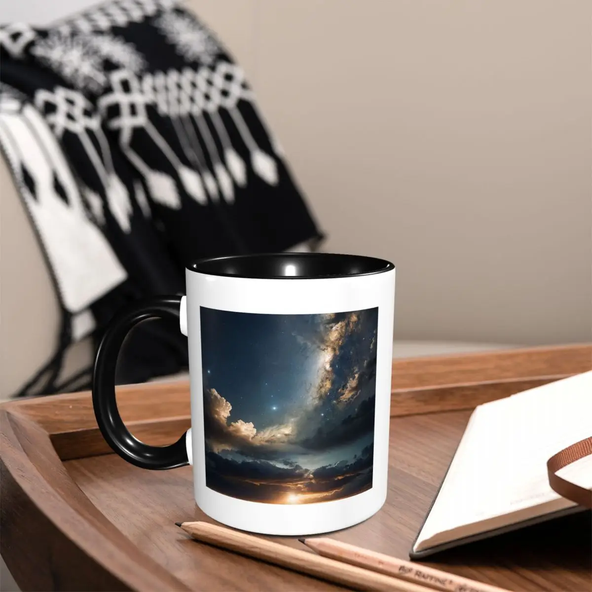 Starlit Sky Milky Way Starry Mug Funny Ceramic Coffee Cups Tea Mugs Milk Cup Drinkware Gifts for Woman Man