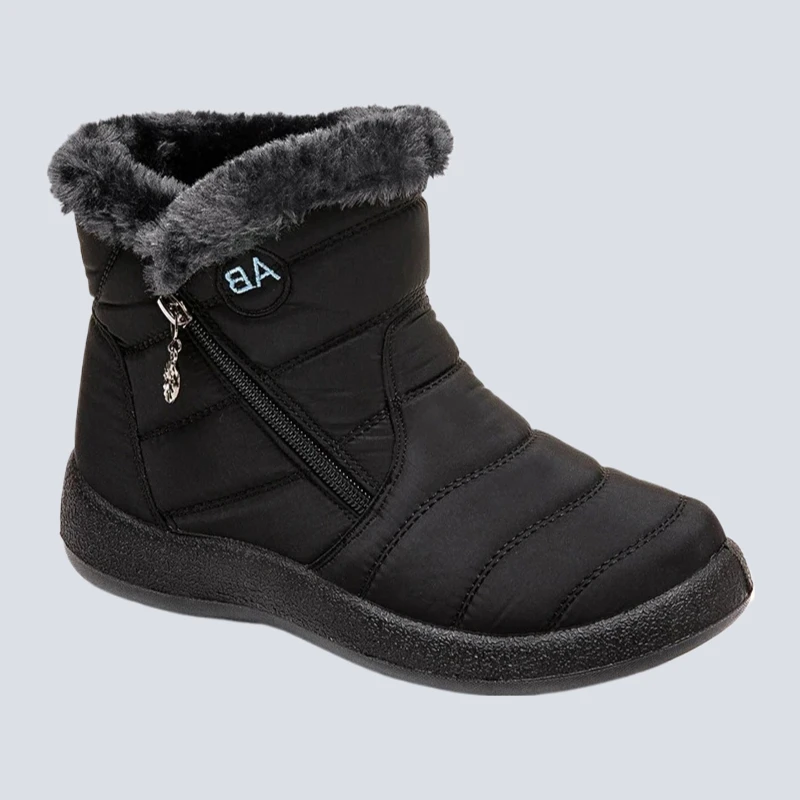 

Waterproof Women Zipper Shoes Woman Soft Fur Winter Botas Mujer Snow Womens Comfortable Women's Boots