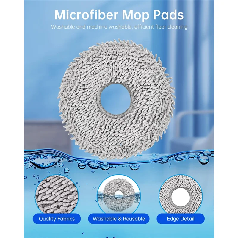 【قطرة السعر】لـ Ecovacs Deebot T50 Omni/T50 Pro Omni/T50 Max Pro Omni Robot Vacuum Cleaner Accessories-الفرش الرئيسية، وسادات الممسحة