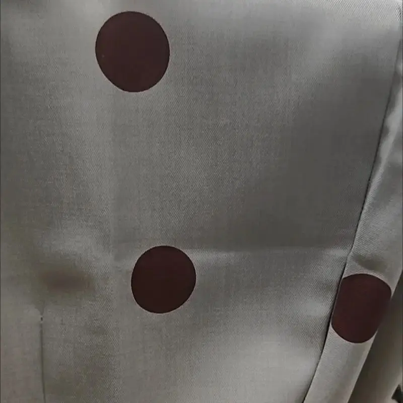 موضة جديدة البولكا نقطة تنورة مطبوعة المرأة الخريف عالية الخصر أنيقة مكتب سيدة ألف خط رمادي التنانير ميدي سليم Jupe #5