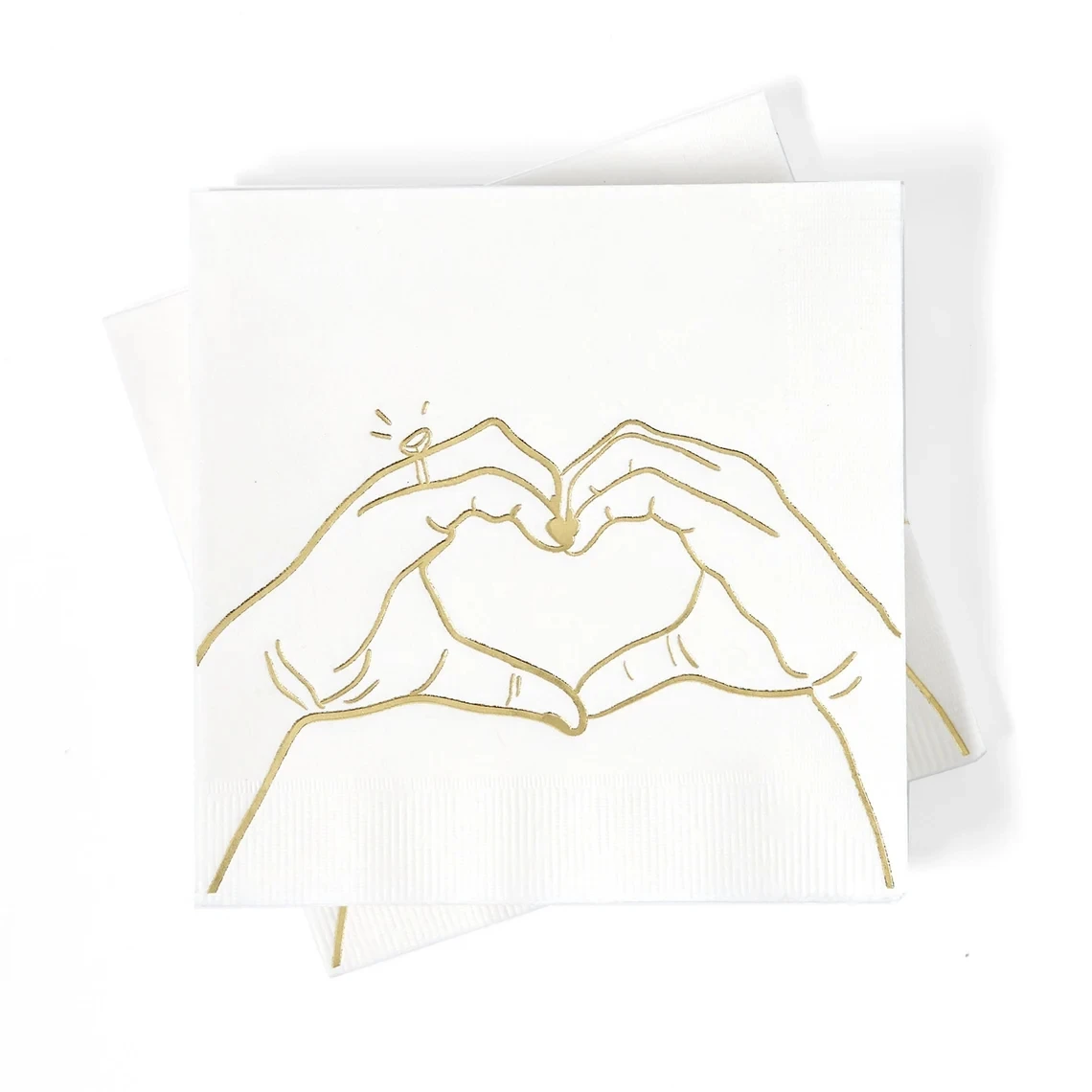 50pcs Heart Hands Party Napkins - Pack of 20 or 50 paper napkins - Engagement Party, Bridal Shower, Wedding Celebration