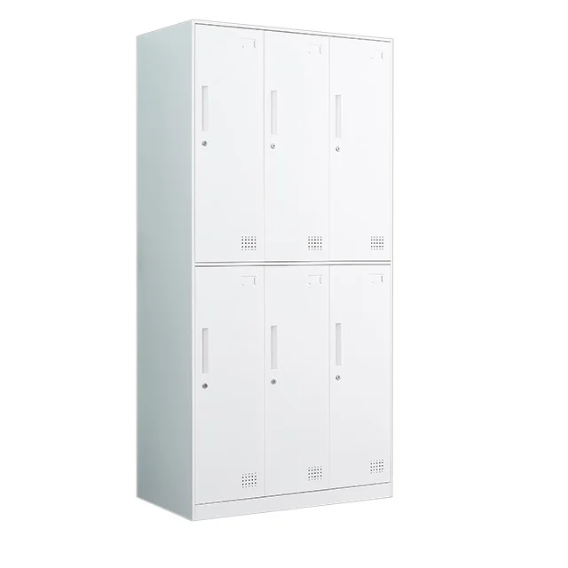 

High Quality 6 Door Steel Cabinet School Beach Metal Clothes Lockers 6 Door Storage Staff Work Locker