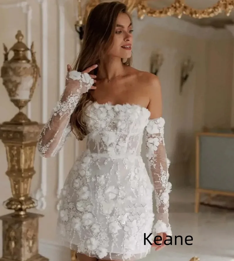 

Белое вечернее платье цвета слоновой кости с кружевными цветами и рукавами, платье де феста, исламский Дубай, кафтан, вечернее платье для выпускного вечера в Саудовской Аравии