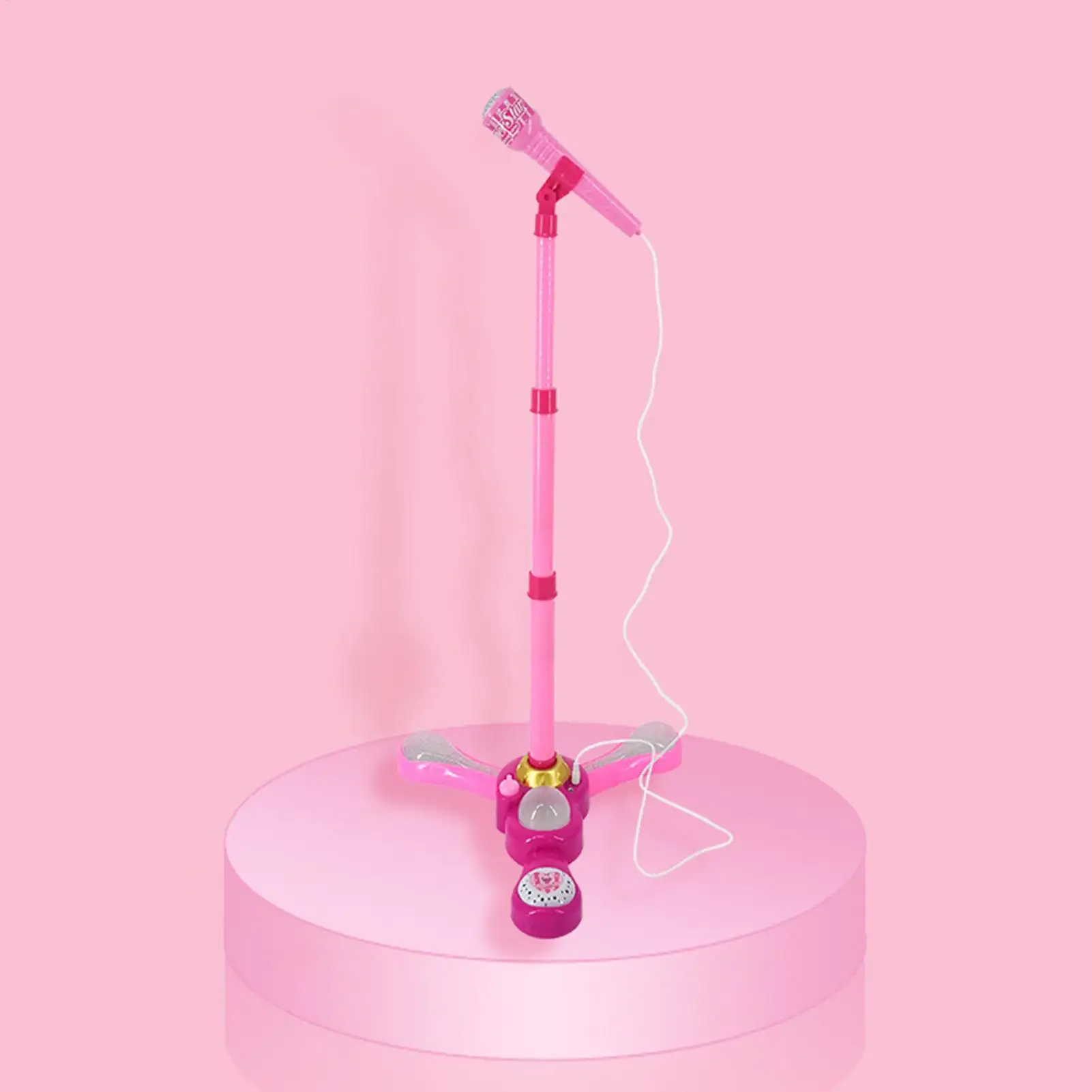 Crianças microfone com suporte luzes coloridas brinquedos sem fio crianças microfone de música para cantar para crianças meninas sala de aula sala de jogos