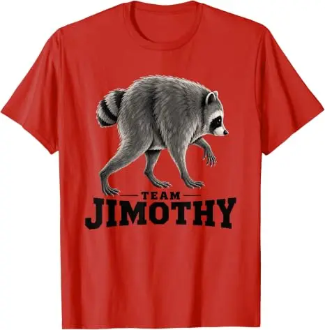 Team JIMOTHY Viral Raccoon Shirt Lustiges Waschbär-Meme-T-Shirt Y2k Streetwear Baumwoll-Grafikbekleidung für Damen und Herren Neuheits-T-Shirt – Detail 12