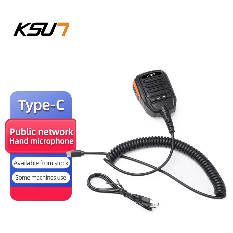 Microfono a spalla a mano per walkie talkie per rete 4g zello Radio ZL35 ZL38 bidirezionale tipo C KSUN accessori radio