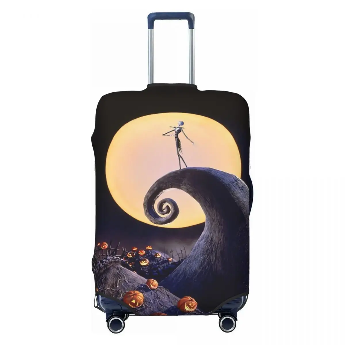 

Christmas Nightmare Skellingtons Luggage Cover Funny Halloween Skull Skeleton Suitcase Protector Covers Suit For 18-32 inch