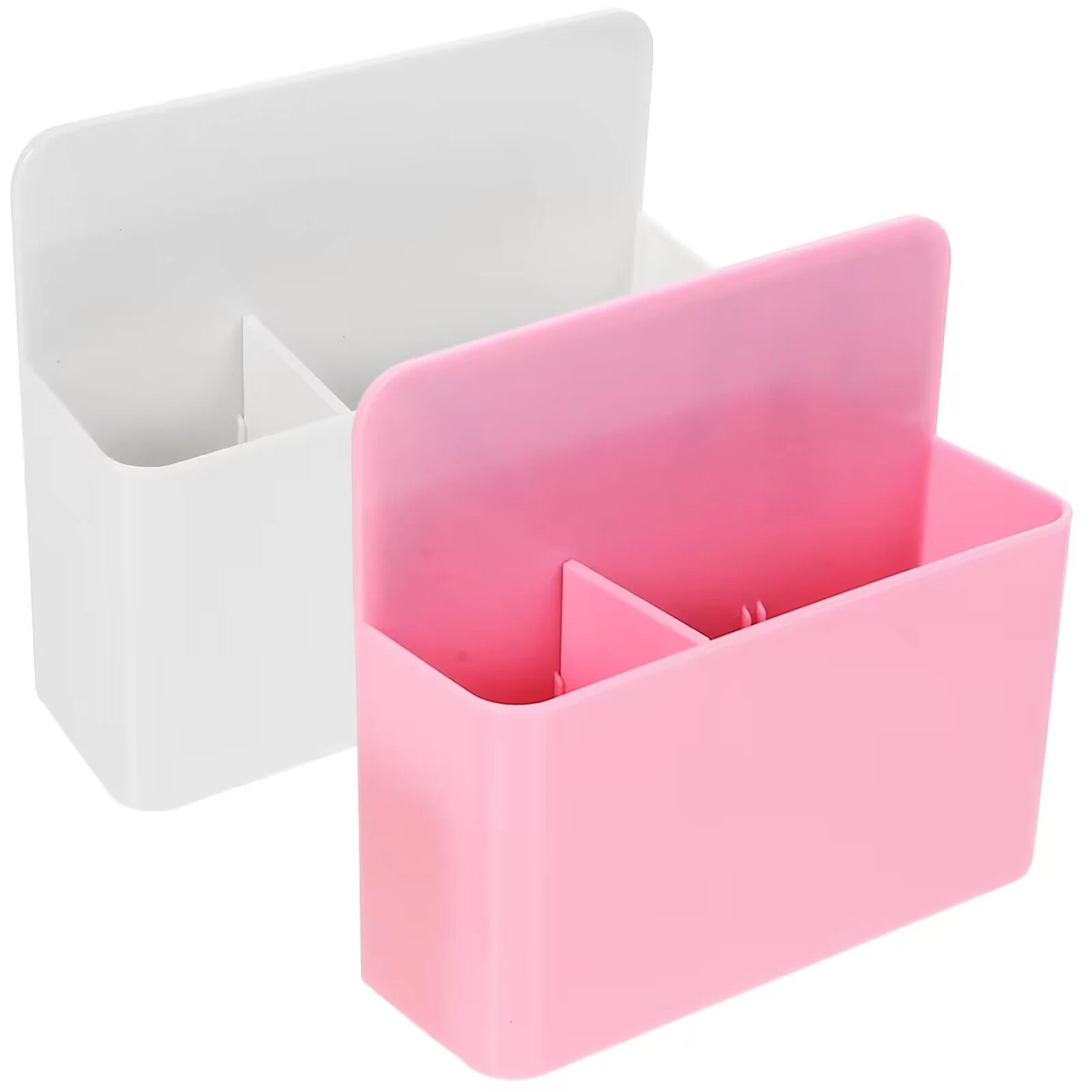 2 stücke Magnetische Whiteboard Lagerung Box Stift Halter Große Weiß Rosa PP Material Büro Heimgebrauch Trocken Löschen Marker Rack Einstellbar