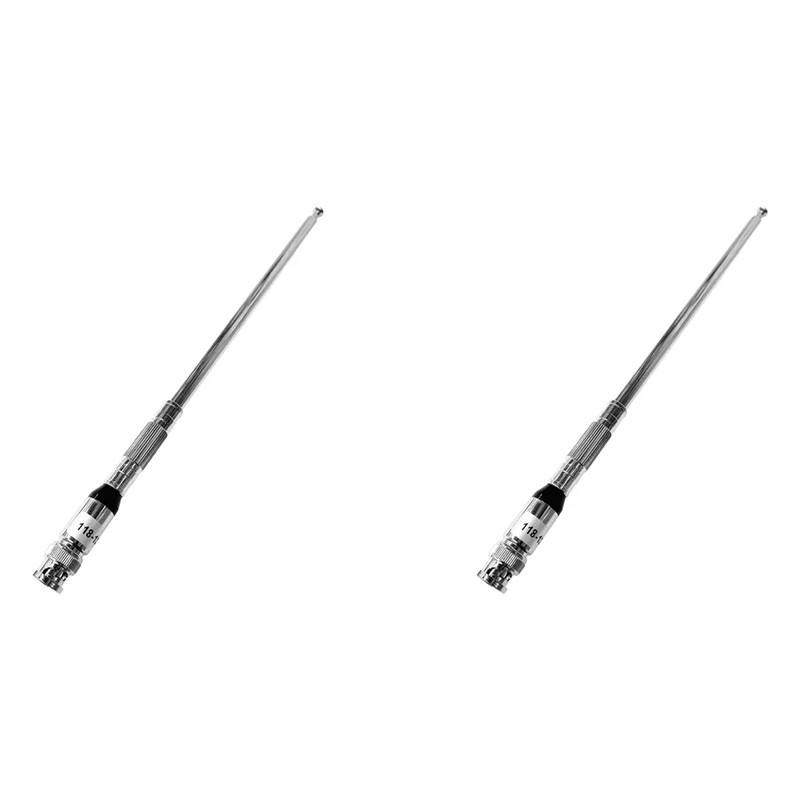 2X 118-136MHZ BNC Telescopic Antenna High Gains Airband Antenna For TH-28A TH-48A TH-78A Aviation Frequency-Y47A
