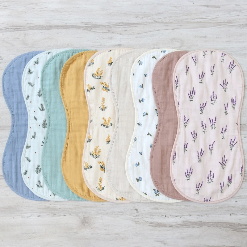 6 Layers Bamboo Cotton Baby Bibs Thicken Extra Soft Plain Solid Color Newborn Burp Cloth Super Absorbent Wash Towel Baby Items