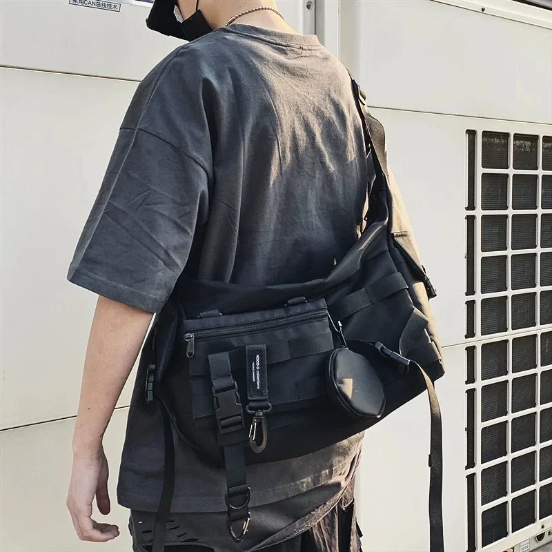 Outdoor Tactical Techwear Hip Hop Punk Crossbody Bag Men Women Multifunction Detachable Combined Single Shoulder Messenger Bag