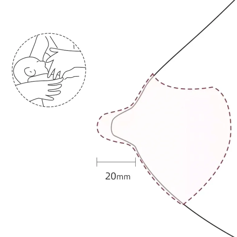 2 шт., силиконовые накладки на соски для кормления грудью