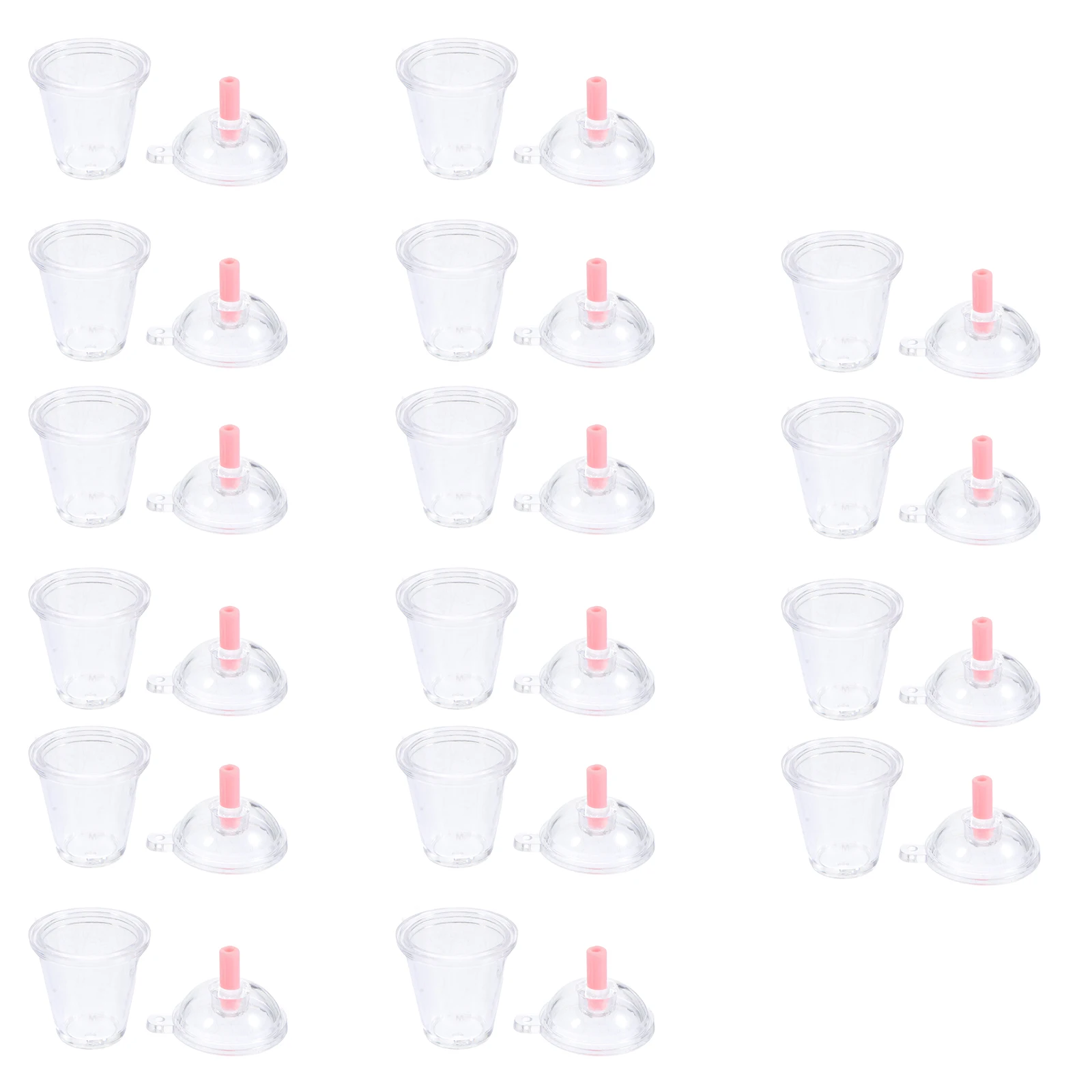 

20 Sets Mini Milk Tea Cup Mugs Plastic Miniature Decorate Coffee Cups DIY for Dollhouse Food Drinks Bottle Toys
