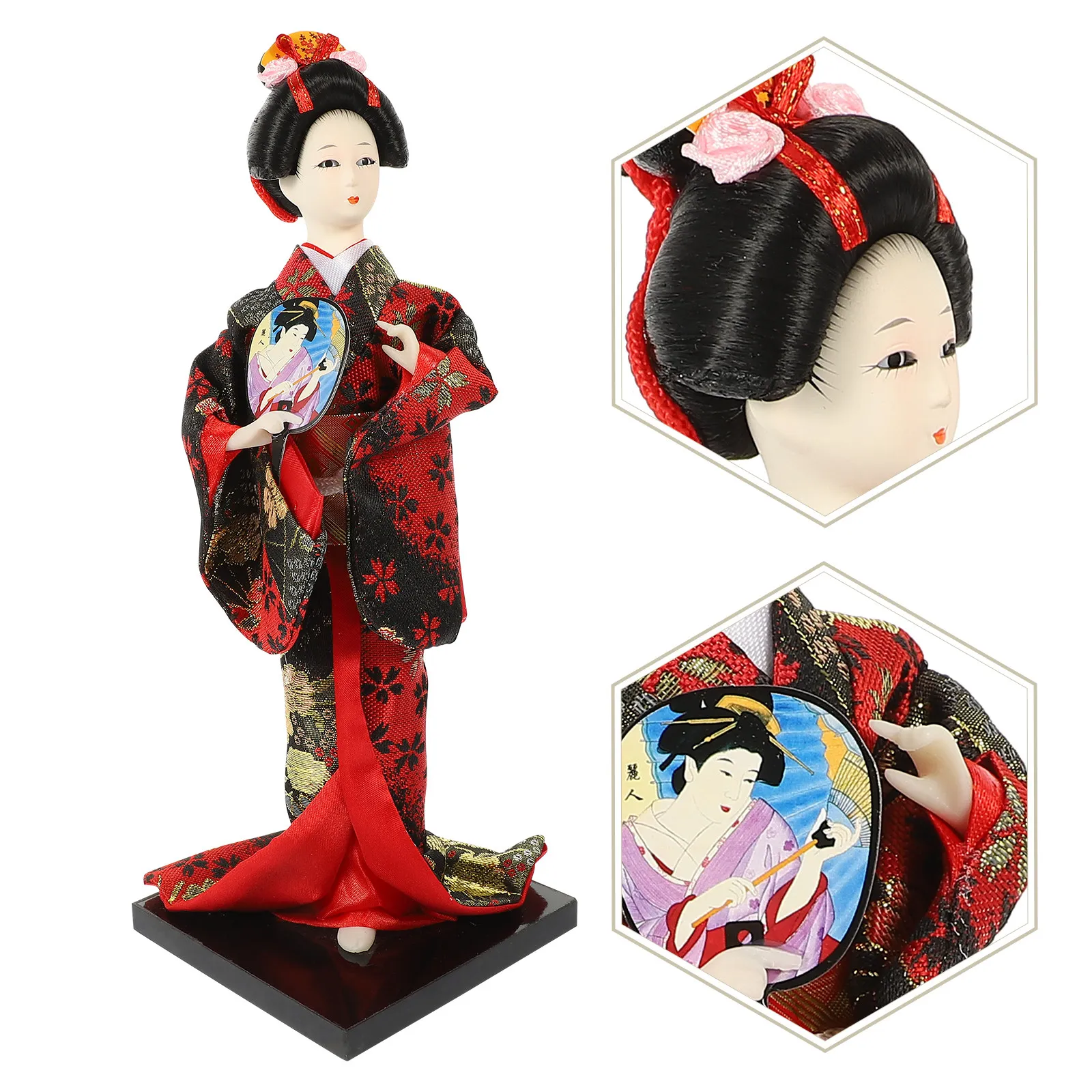 

Elegant Japanese Style Geisha Desktop Ornament for Home Decor Coffee Shop Hotel Bedroom Tabletop Asian Folk Art Piece