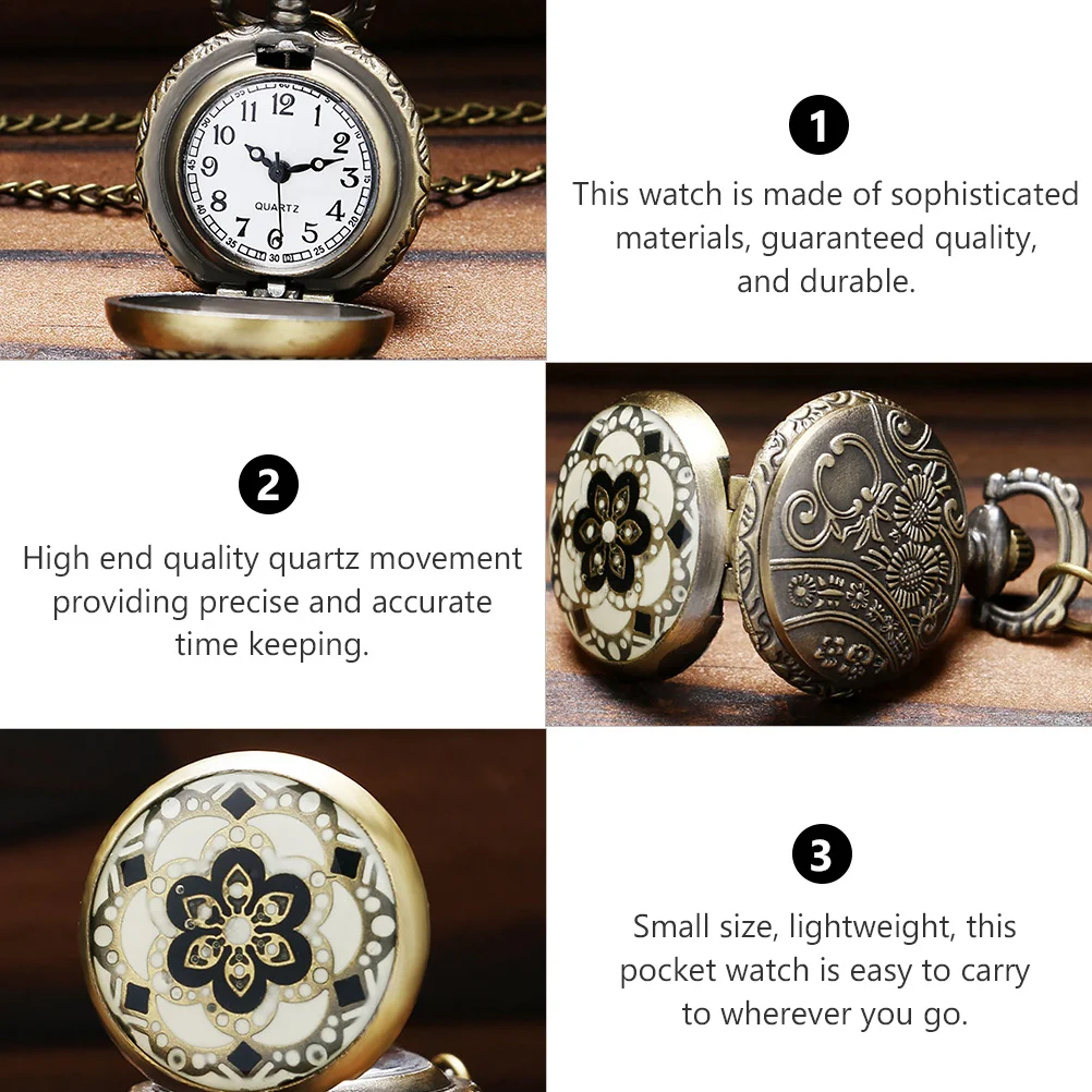 

1Pcs Sophisticated Vintage Pocket Watch High End Quality Quartz Movement Portable for Men Women Gifts Quartz Pocket Watch