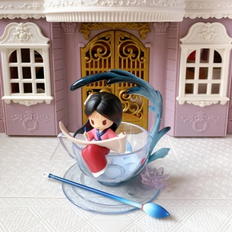 Disney Princess D-baby Series Action Figure Doll Toys Jasmine Belle Snow White Aurora Ariel Toys Decoration Girls Gifts Toy