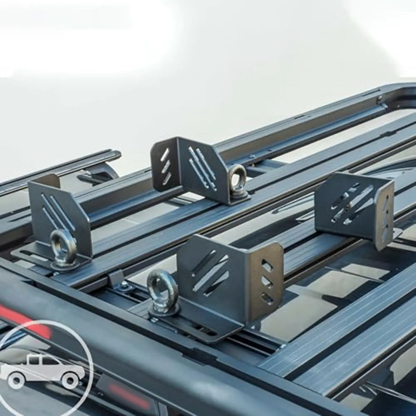 High Strength Steel Corner Bracket Easy Install Support Clamp for Universal Roof Rack Cargo Box Holder